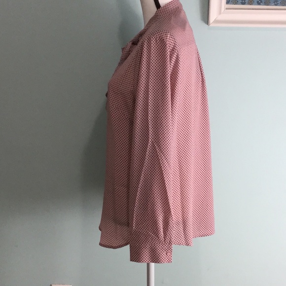 Adrianna Papell - Pink Polka Dot Blouse - Picture 4 of 8